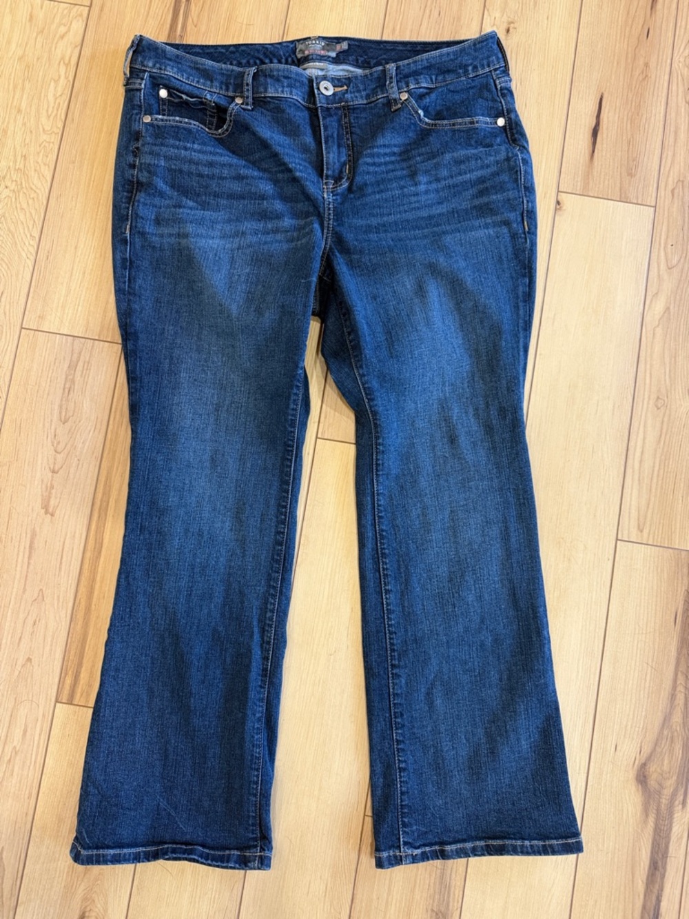 Torrid Dark Blue Flared Jeans - Classic Bootcut Denim 16